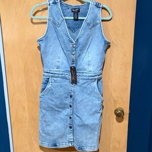Wrangler Retro Light Blue Denim Mini Dress